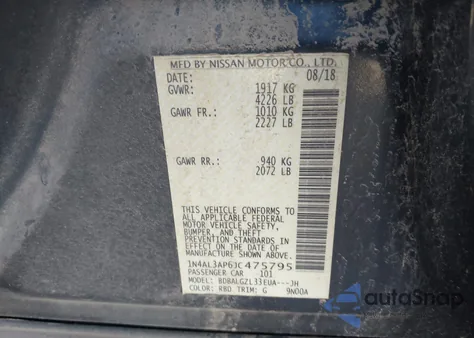 2018 Nissan Altima 2.5 S from USA, damaged, VIN 1N4AL3AP6JC475795